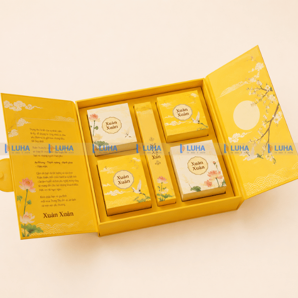 In Hộp Trung Thu Cánh Bướm Cao Cấp Ấn Tượng Cho Doanh Nghiệp