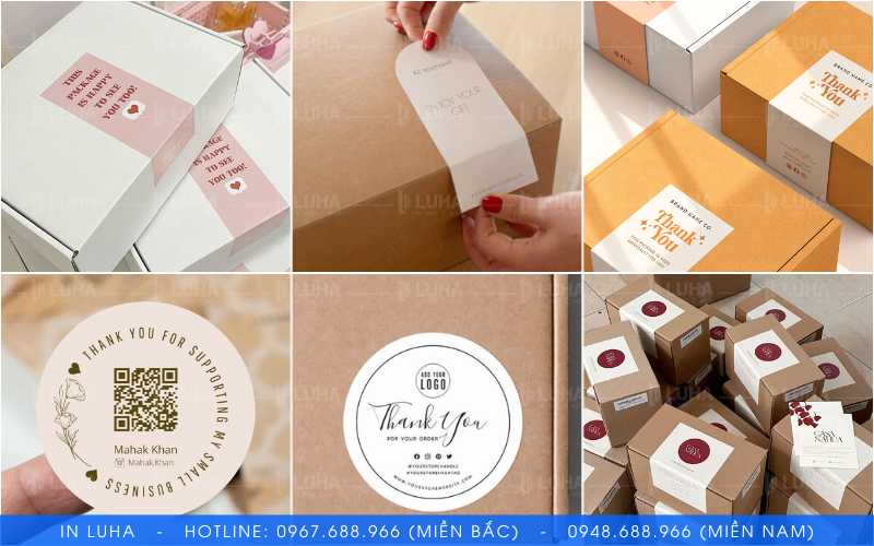 Luha cung cấp dịch vụ in tem logo d&aacute;n l&ecirc;n hộp đ&oacute;ng g&oacute;i