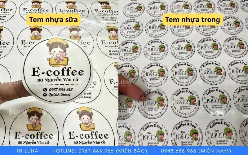 In logo decal nhựa trong hoặc nhựa sữa gi&uacute;p tối ưu chi ph&iacute; doanh nghiệp
