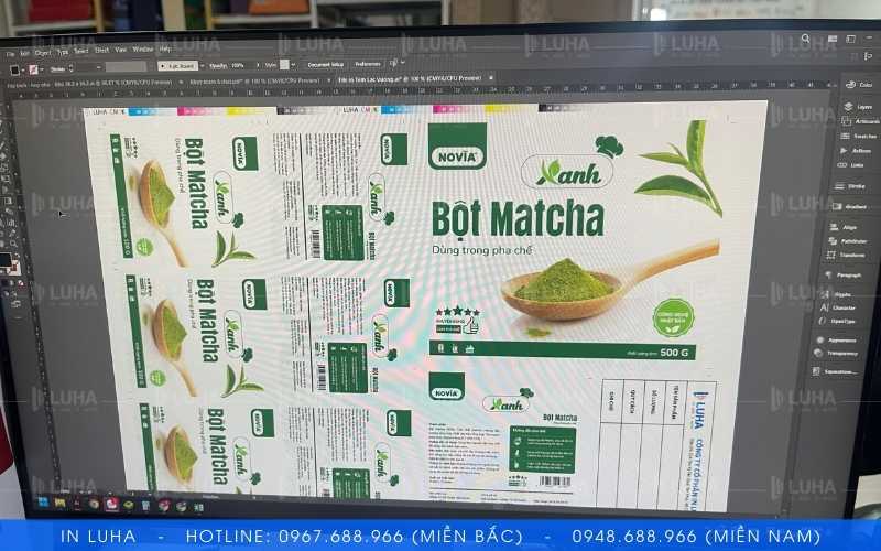 Luha in tem decal logo thiết kế theo y&ecirc;u cầu