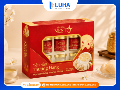 In hộp yến đẹp gi&uacute;p n&acirc;ng cao gi&aacute; trị qu&agrave; tặng