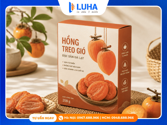 Hộp giấy Kraft quai x&aacute;ch chuy&ecirc;n dụng cho mặt h&agrave;ng n&ocirc;ng sản tươi.