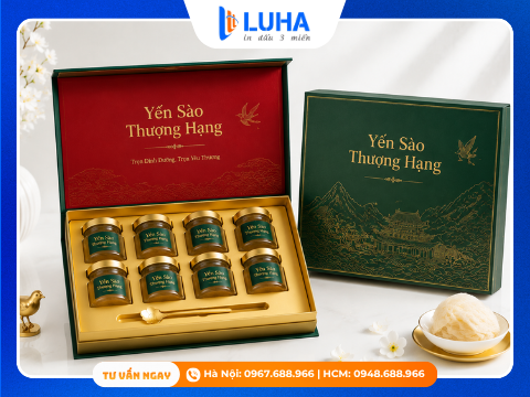 In hộp yến đựng hủ c&oacute; sẵn