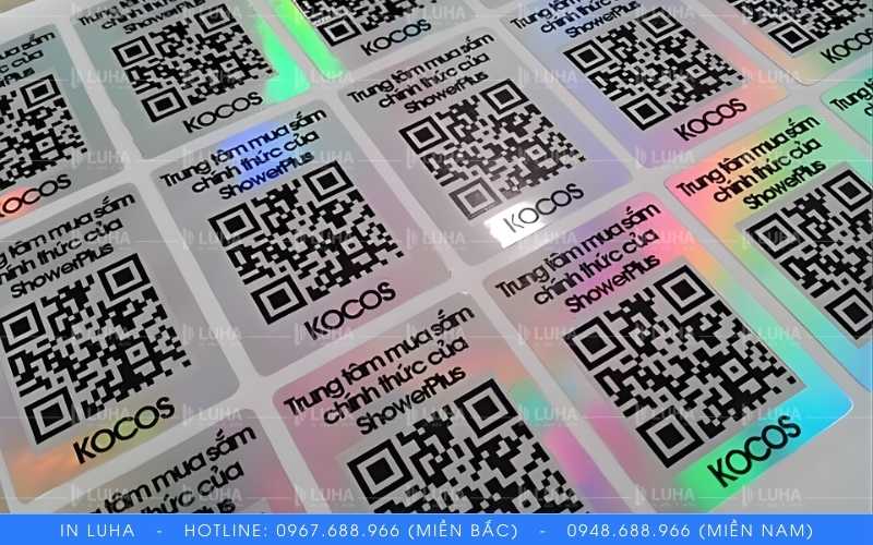 In m&atilde; QR l&ecirc;n tem mỹ phẩm