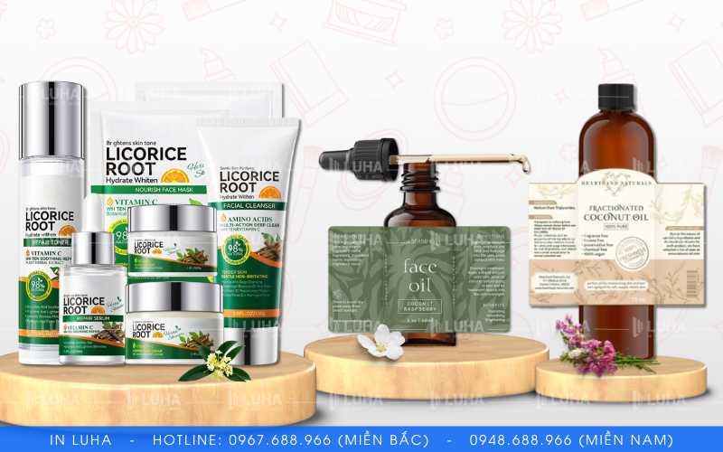 In tem nh&atilde;n mỹ phẩm thiết kế theo y&ecirc;u cầu