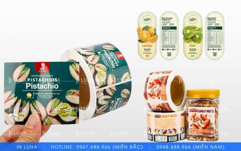 In tem nh&atilde;n thực phẩm đẹp chất lượng