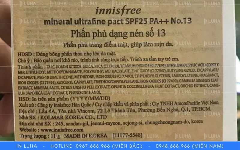 In tem phụ l&ecirc;n mỹ phẩm nhập khẩu