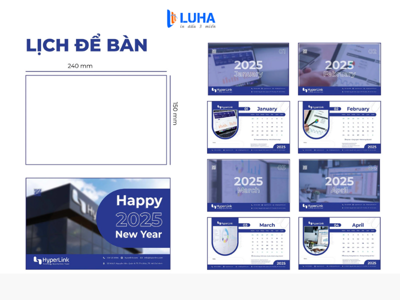 in lịch để bàn