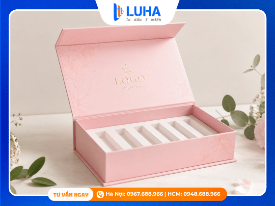 In hộp mỹ phẩm gi&uacute;p định vị thương hiệu