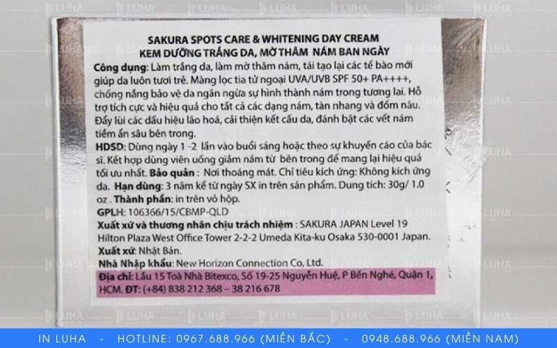 Mẫu in tem phụ mỹ phẩm