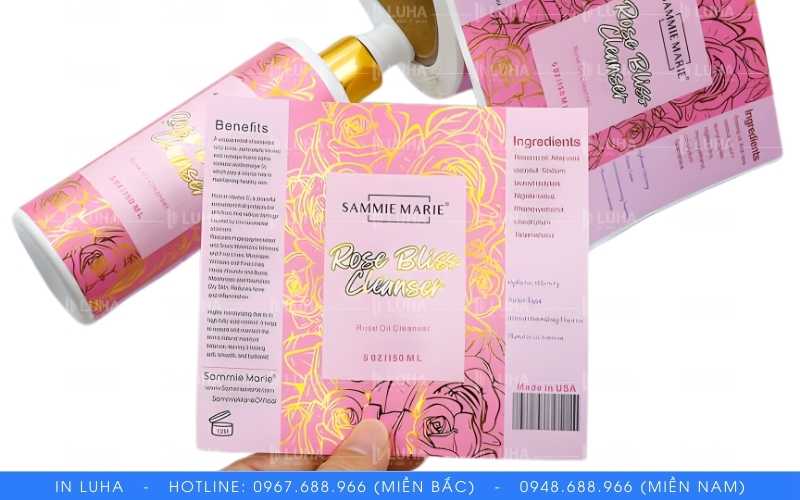 Nội dung in l&ecirc;n tem nh&atilde;n mỹ phẩm