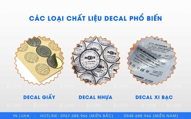 Ph&acirc;n biệt chất liệu decal phổ biến hiện nay