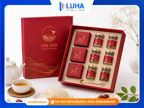Thiết kế hộp yến s&agrave;o cao cấp