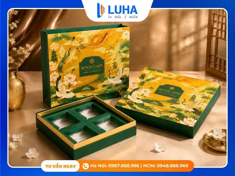 Cốt hộp trung thu cao cấp bồi giấy mỹ thuật