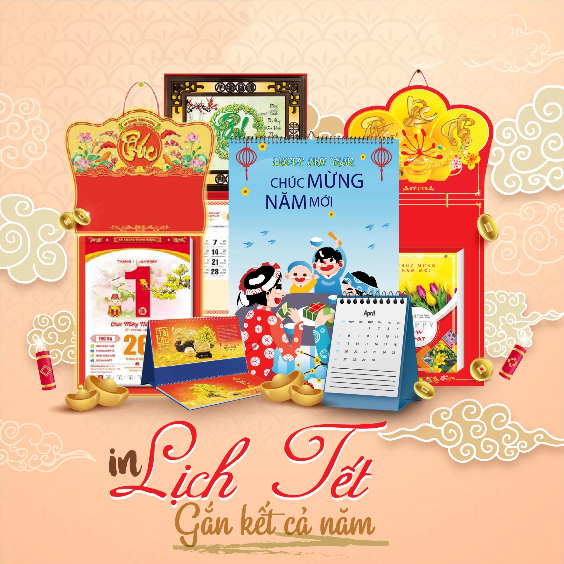 In lịch tết 2025 giá rẻ nhất Hà Nội