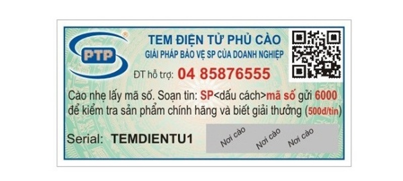 Mẫu tem phủ cào số 2