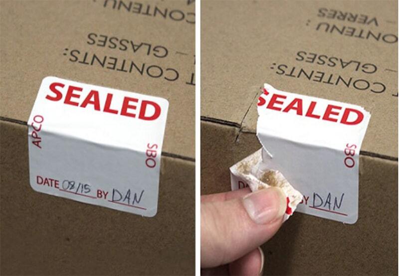 Tem niêm phong sau khi bóc ra sẽ bị phát hiện