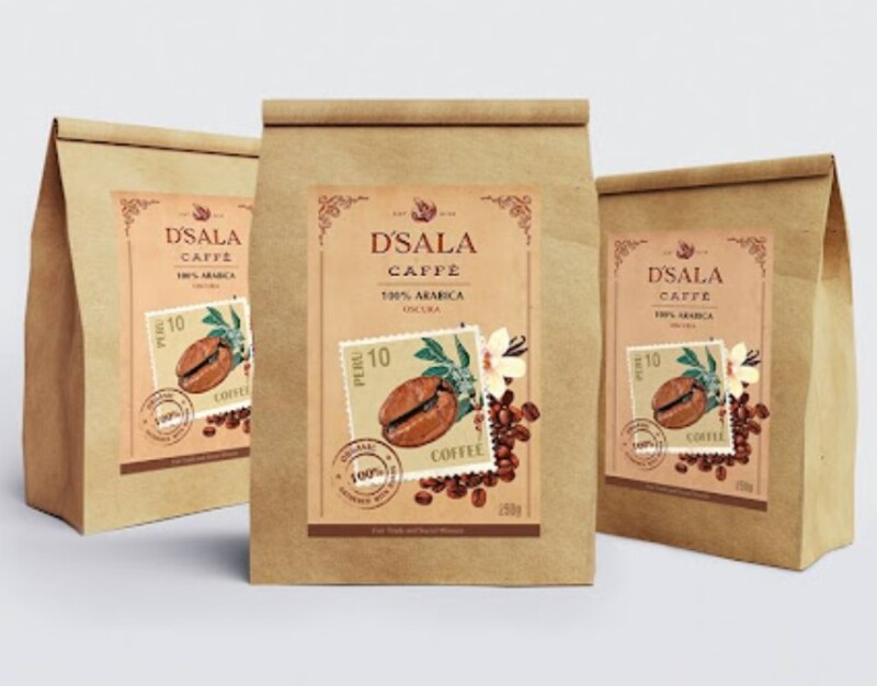 T&uacute;i đựng cafe l&agrave;m từ giấy kraft