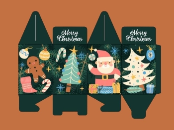 In Hộp giấy Đựng Quà Giáng Sinh